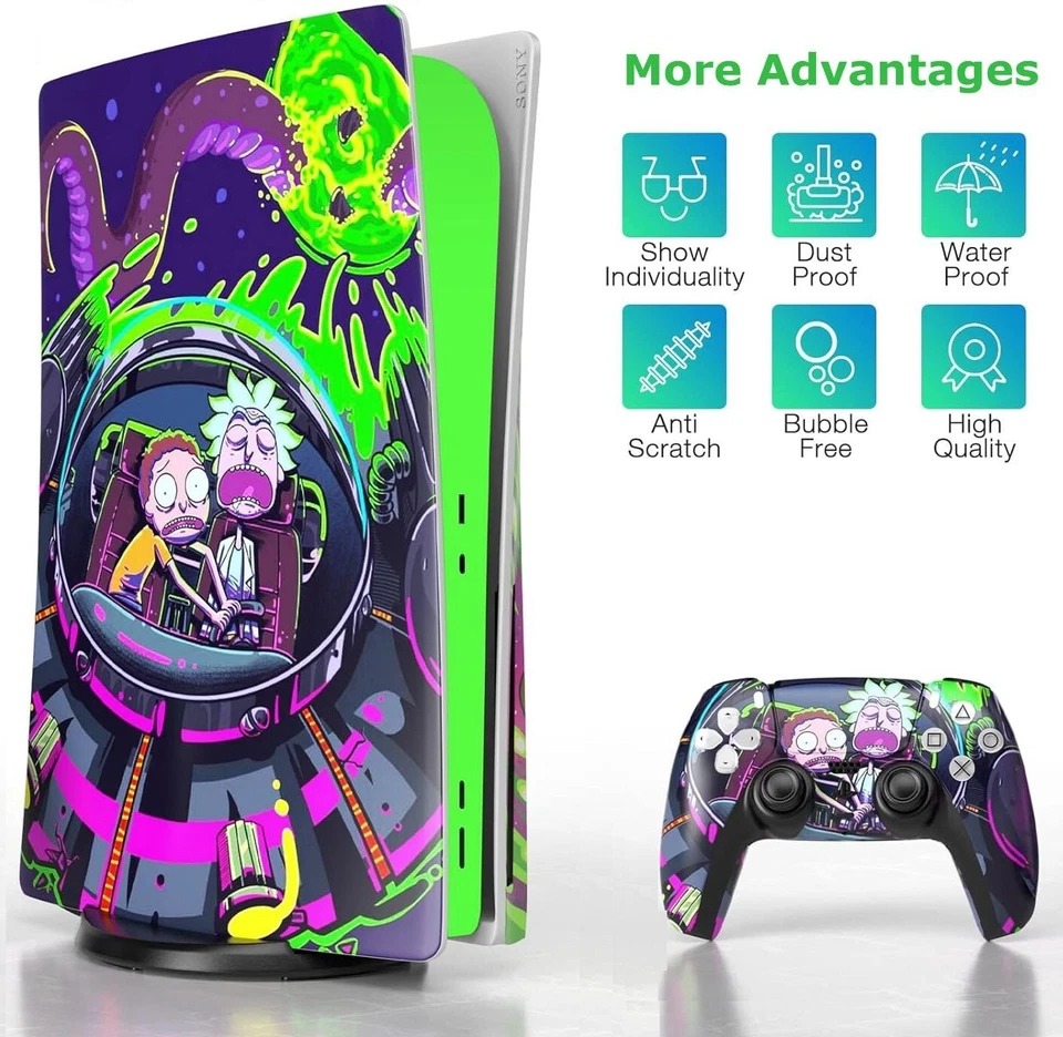 Vinyl Sticker For PS5 Disc Edition Skin Playstation 5 Anime Console&Controller - Image 3 of 4