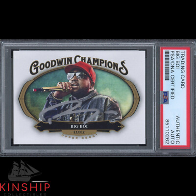 Big Boi signed Goodwin Champions Card PSA DNA Slabbed Outkast Auto