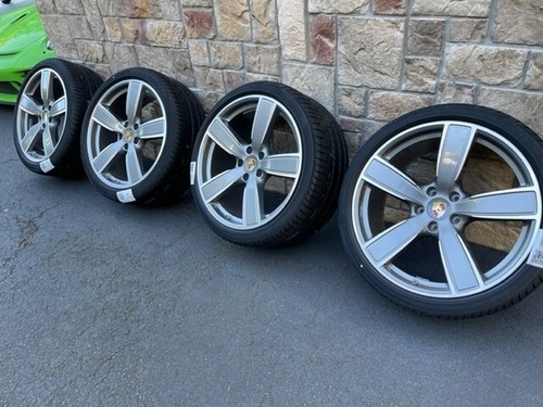ORIGINAL PORSCHE CAYENNE 9Y0 SPORT CLASSIC 22" OEM WHEELS/TIRES/TPMS/ CAPS SET - Picture 6 of 12