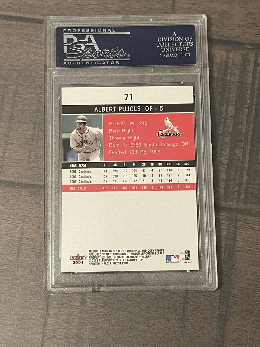 2004 Albert Pujols Fleer Ultra #71 • Graded PSA NM-MT 8 • Low Pop