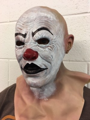 2 Guns Clown Mask Halloween Fancy Dress Costume Two Bank Robber Heist Costume