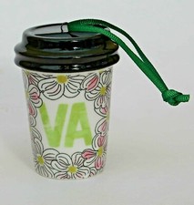 2017 Starbucks Virginia Dogwood Flowers Tumbler Mug Cup Christmas Ornament 2.5"