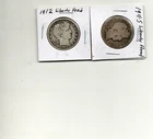 Lot of 2 1911S & 1912 Barber or Liberty Head half dollar 90% Silver