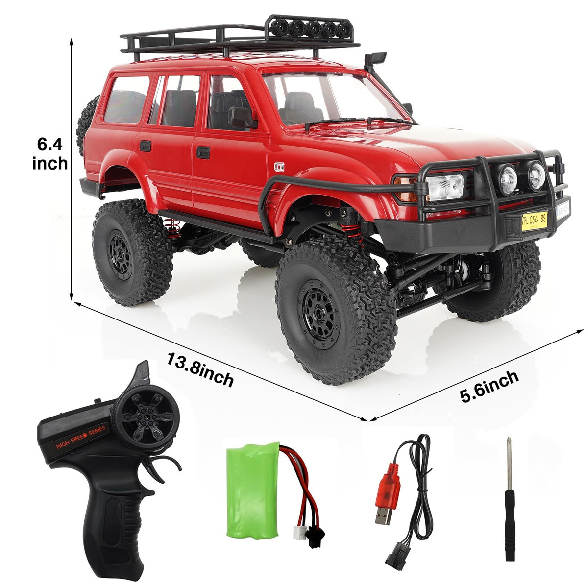 1/16 Scale RC Crawler, WPL C54-1 RTR RC Truck 4x4 Off Road RC Rock