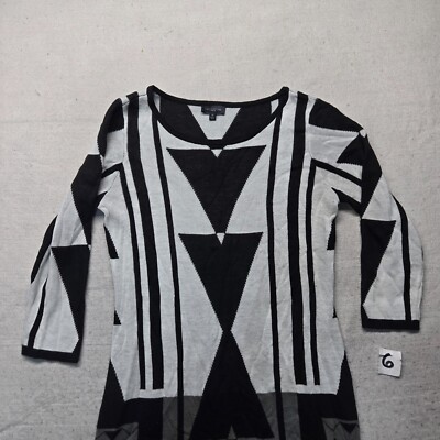 The Limited Black White Aztec Long Sleeve Casual Sweater Dress Women's M  Medium | eBay UK