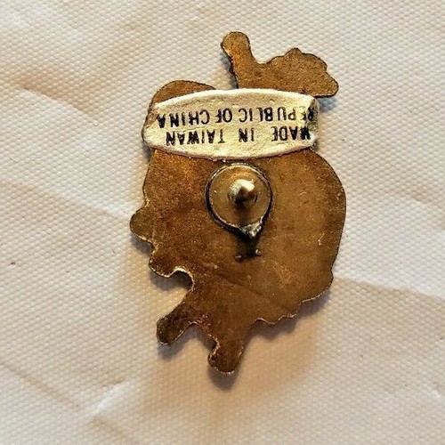 VINTAGE COWBOY ON BUCKING BRONCO ENAMEL LAPEL PIN MISSING BACK CLASP - Picture 2 of 2
