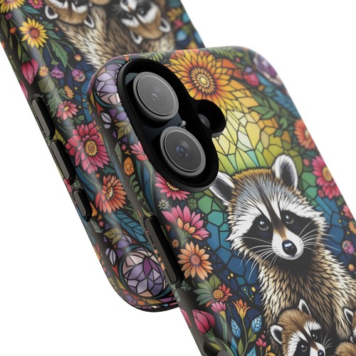 Colorful Raccoon iPhone Case, Tough Cases, Animal Lover Gift, Baby Racoons Cute - Picture 24 of 106