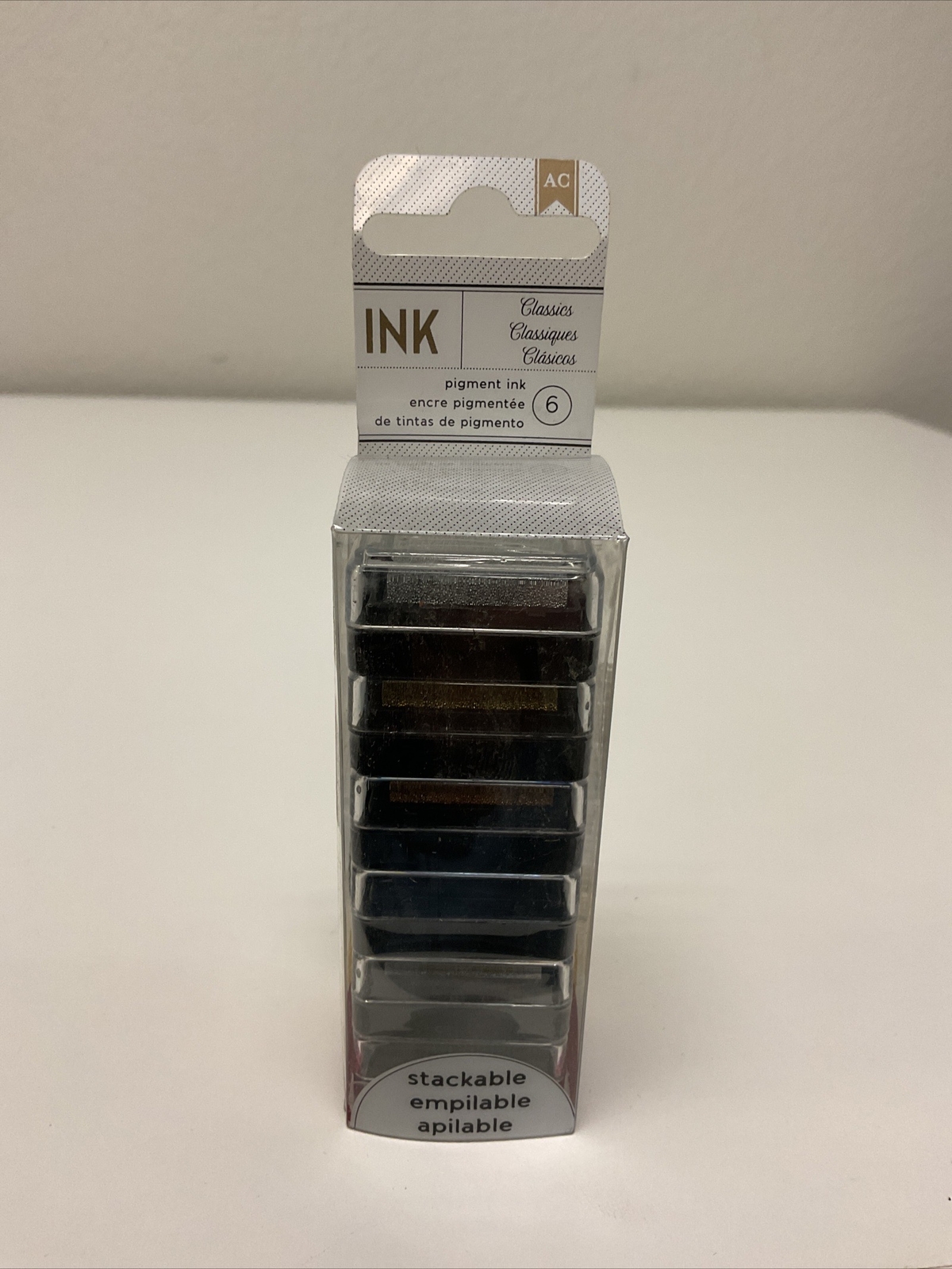 American Crafts Stackable Mini Ink Pads 6 Inks/pack, Classic