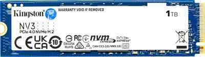 SSD 1TB Kingston NV3 NVMe M.2 80mm PCIe 4.0 x4 NVMe 2.0 3D-NAND 6000/4000 MB/s