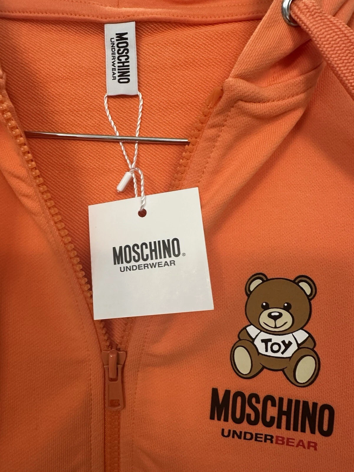 Moschino Felpa con cappuccio e zip intera per uomo taglia XS