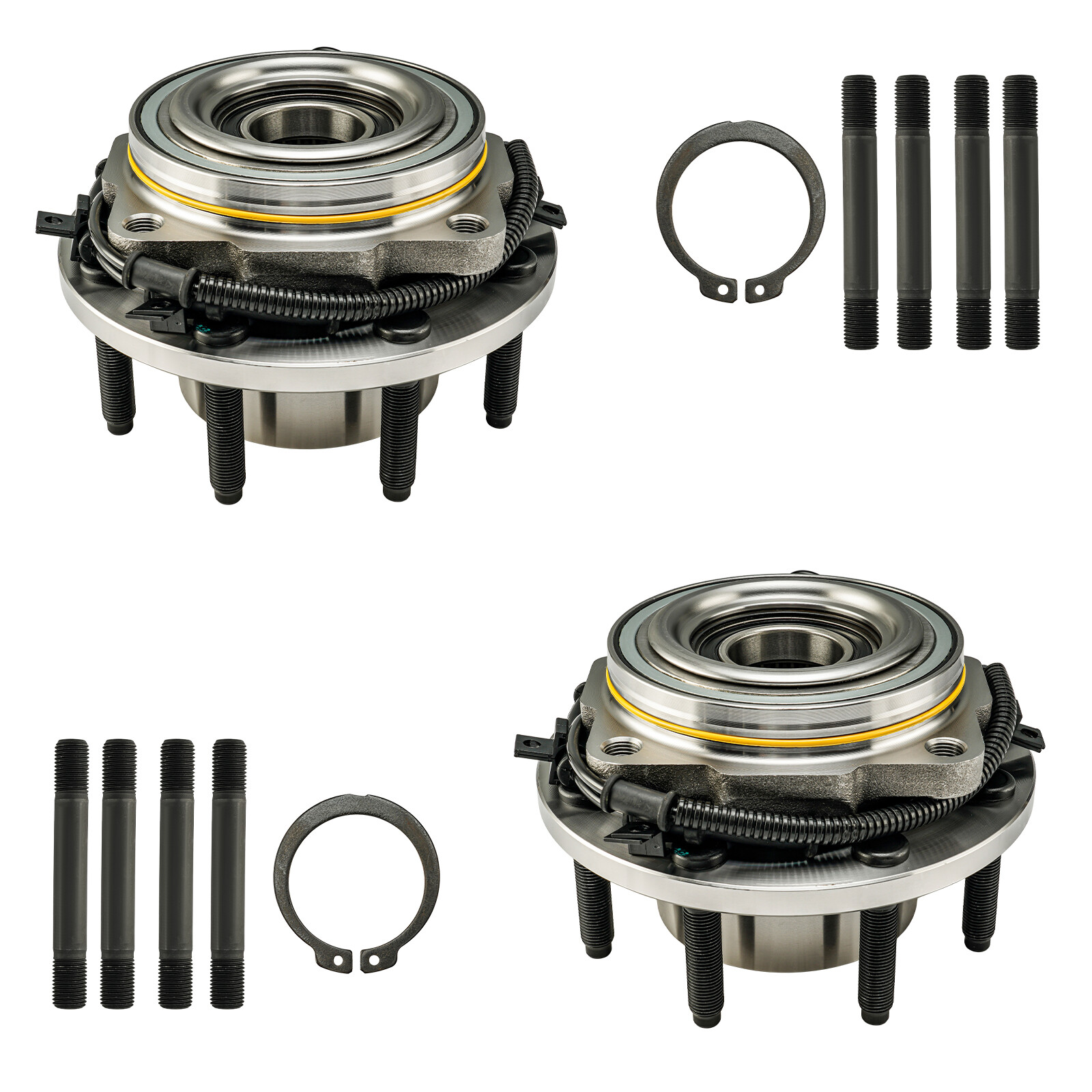 Kit 2 Front Wheel Hub Bearing w/ ABS For 2011-2016 Ford F-350 F-250 Super Duty