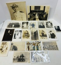 WW1 - WW2 US Navy Photos RPPC Sailors Officers Lot of 20