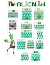 200 ALIEN LOT APPLE MINI ZIP BAGGIES SOLID GREEN BLACK OUTLINE ALIENS 2020 1515 