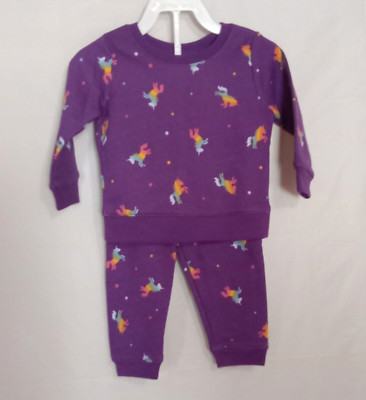 Garanimals Infant Girls Unicorn Sweatshirt and Sweatpants Set 12 Months