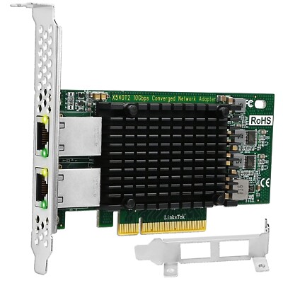 X540T2 Dual 10GbE RJ45 Ports Converged Ethernet Adapter for Servers and Deskt...