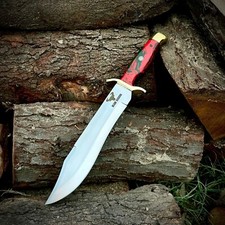 CUSTOM MADE HUNTING BOWIE CAMPING SURVIVAL KNIFE OUTDOOR FIXED BLADE MILITARY