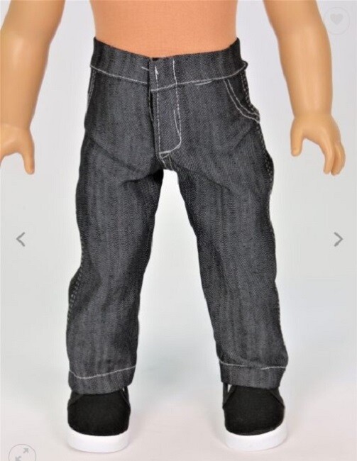 Separates, Dark Washed Jeans with Grey Stitching, For 18" Girl/Boy Dolls
