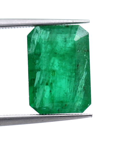 1,60 ct émeraude naturelle de Zambie coupe ovale riche vert non traité