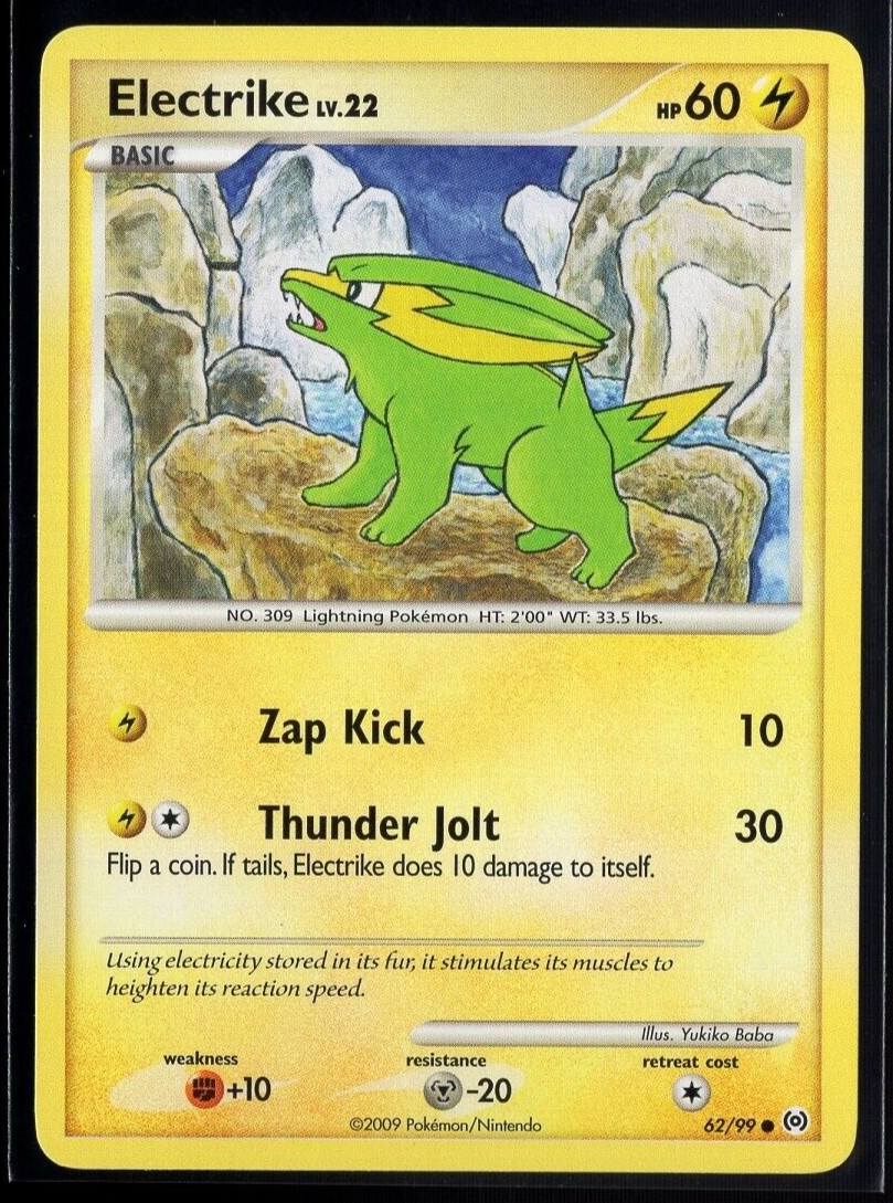 Electrike 62/99 Common Platinum Arceus Pokemon TCG Near Mint