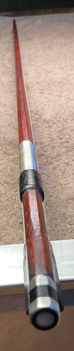Good Vintage Silver Edwin Herrmann Violin Bow, Excellent Playing Condition - Picture 12 of 12