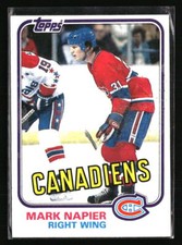 Mark Napier 1981 Topps #23  Hockey Card