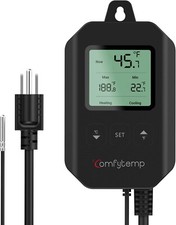 Digital Temperature Controller, Comfytemp Reptile Thermostat with Heating Cool