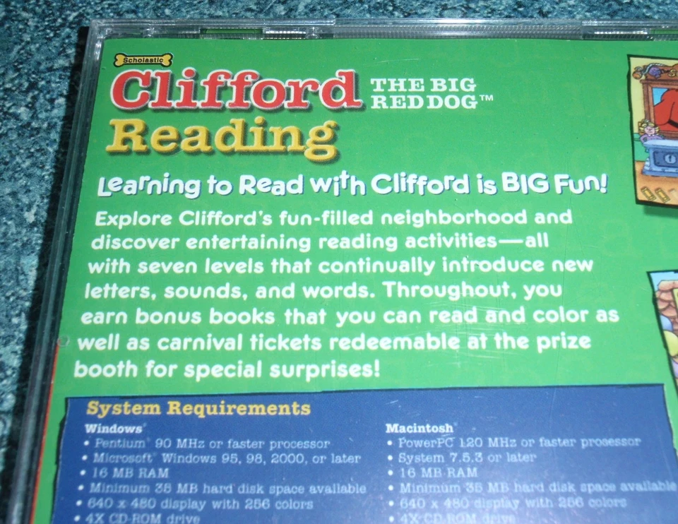 Video Game PC Clifford Learn To Read Game Ages 4-6 Scholastic NEW SEALED GIFT! - Image 4 of 4