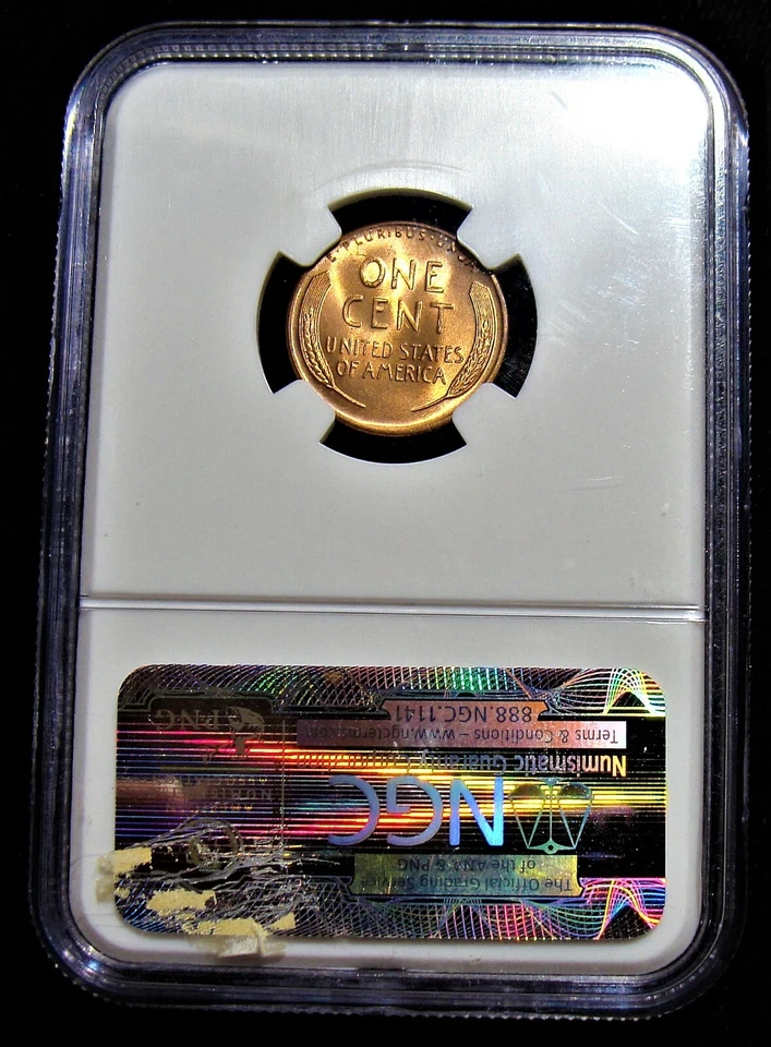 1957 1C MS 67 Red NGC. RARE - Image 4 of 4