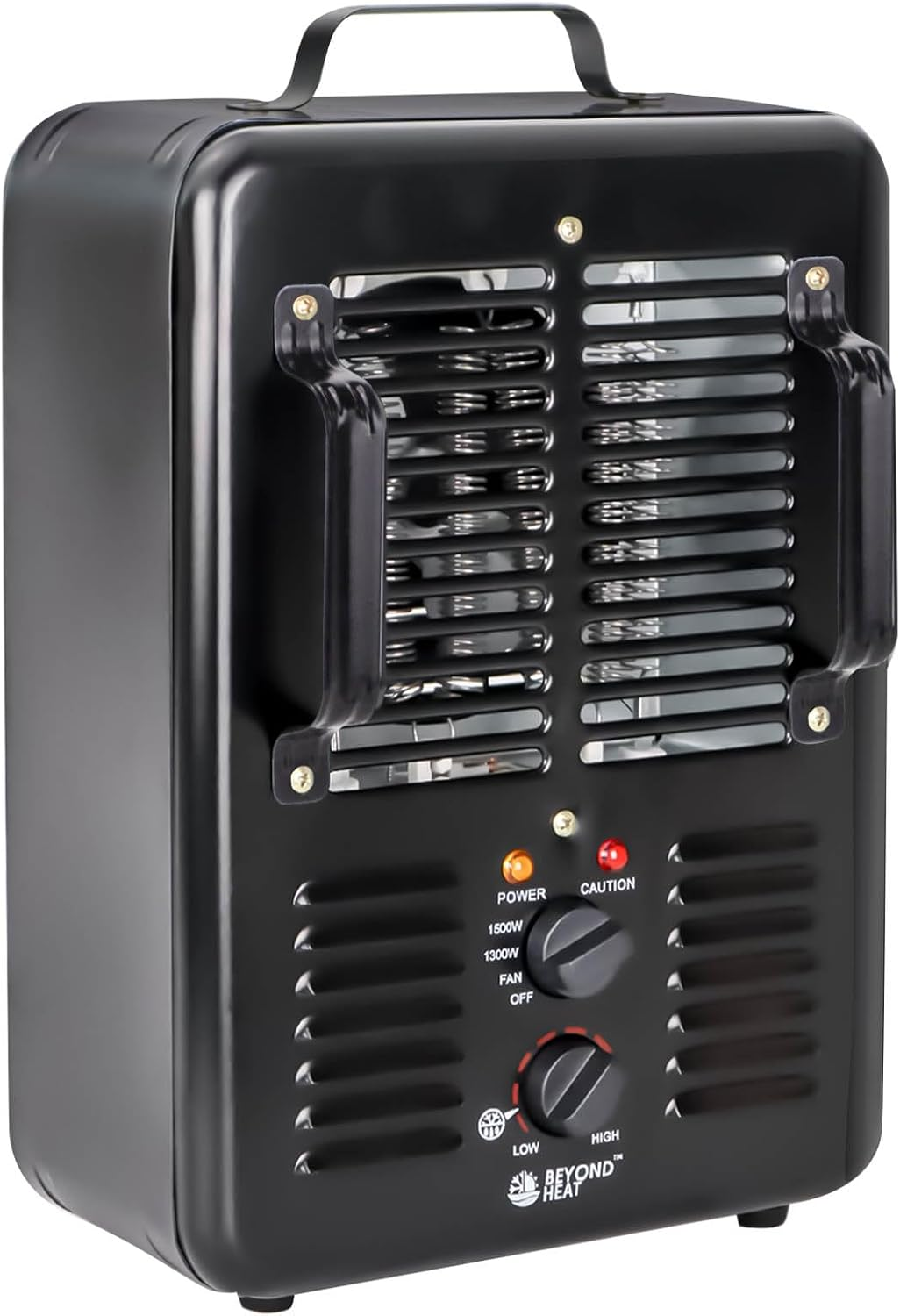 Milkhouse Space Heater, 1300W/1500W Electric Heater with Thermostat, 3 Heat Sett