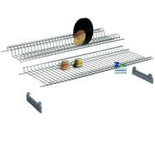 COPPIE RETI SCOLAPIATTI PER PENSILE 56 CM METALLO CROMATO CON SUPPORTI