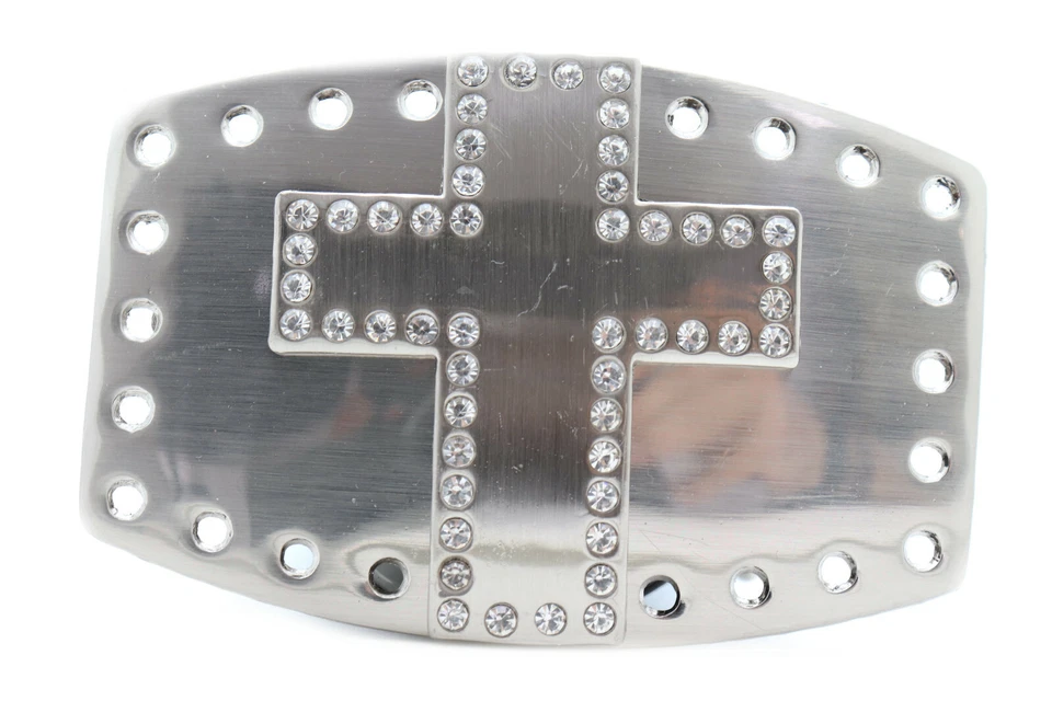 Uomo Abito Western Cintura Fibbia Argento Croce Strass Matrimonio Chiesa Formale - Immagine 2 di 4