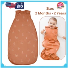 Adjustable Organic Cotton Baby Sleeping Bag, Wearable Blanket by Woolino