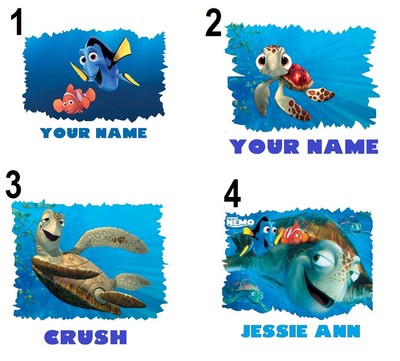 Dory Nemo Crush Squirt 4 Choices T Shirt Iron On Transfer 8x9 5x6 3x3 Ebay