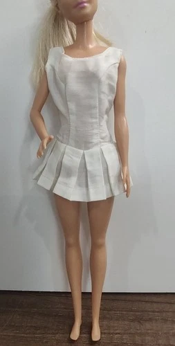 Vintage BARBIE Doll White Tennis Dress Only #941 "Tennis Anyone" 1960's A6