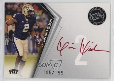 2010 Press Pass Signings Silver Red Ink /199 Dorin Dickerson Rookie Auto RC 14tz