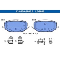 ATE Ceramic BremsbelÄGe Satz Vorne Passend FüR CitroËN Berlingo C5 DS DS Opel AS