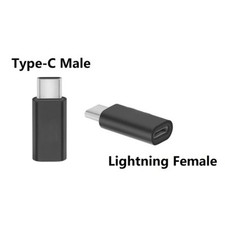 Adattatore Di Ricarica Lightinig To Usb-c Black Per Apple Iphone 15 Plus Pro Max
