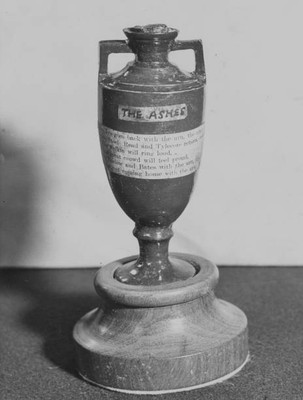The Ashes' A Funereal Trophy At Lords Ground In London 1951 Cricket Photo