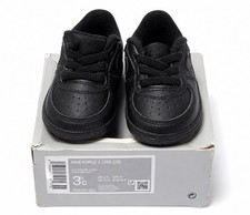 Nike Air Force 1 Crib Black Baby Shoes Size 3C Infant Toddler Sneakers
