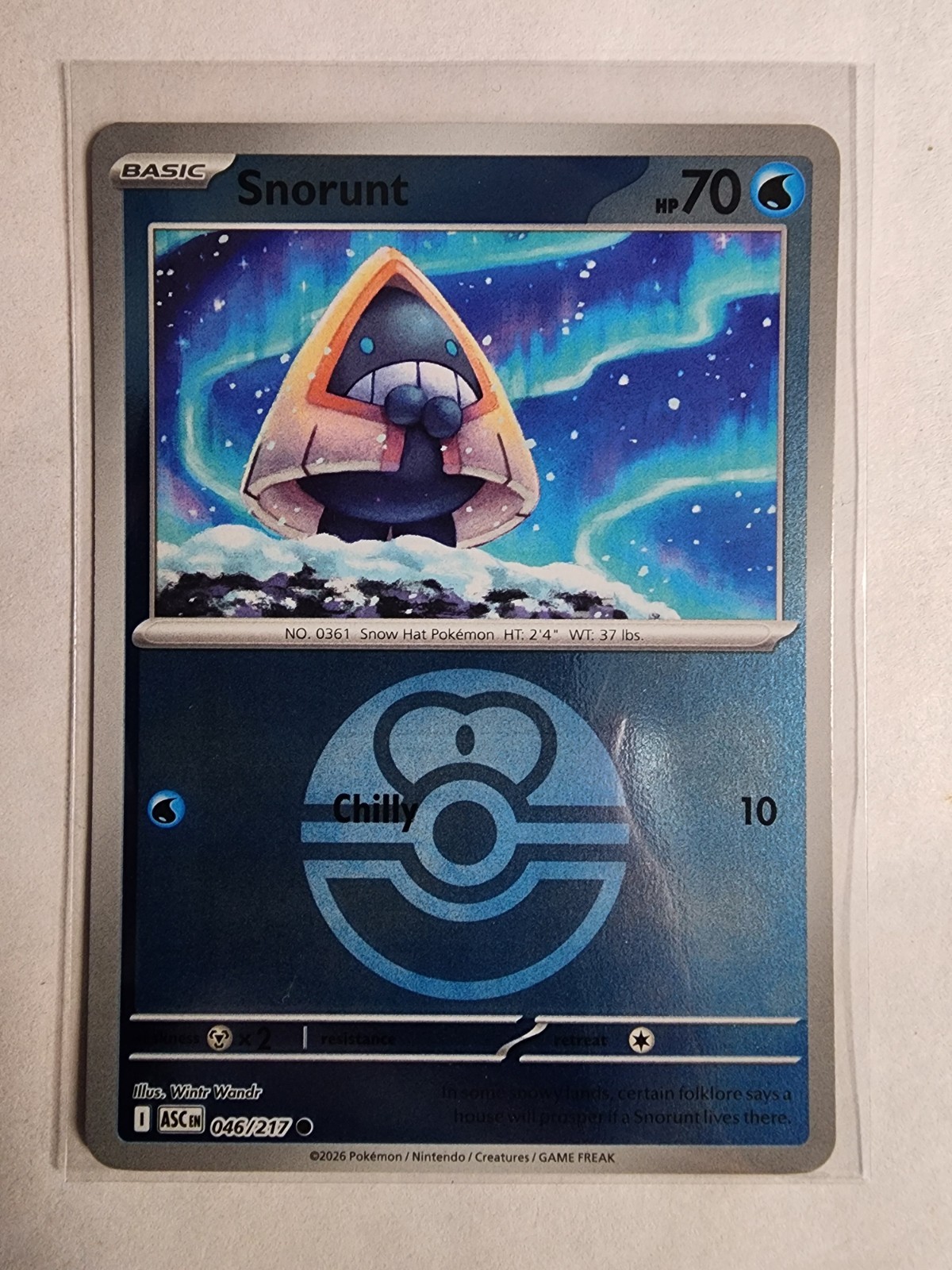 2026 Pokemon - Snorunt - (Love Ball) 046/217 Me: Ascended Heroes Reverse Holo