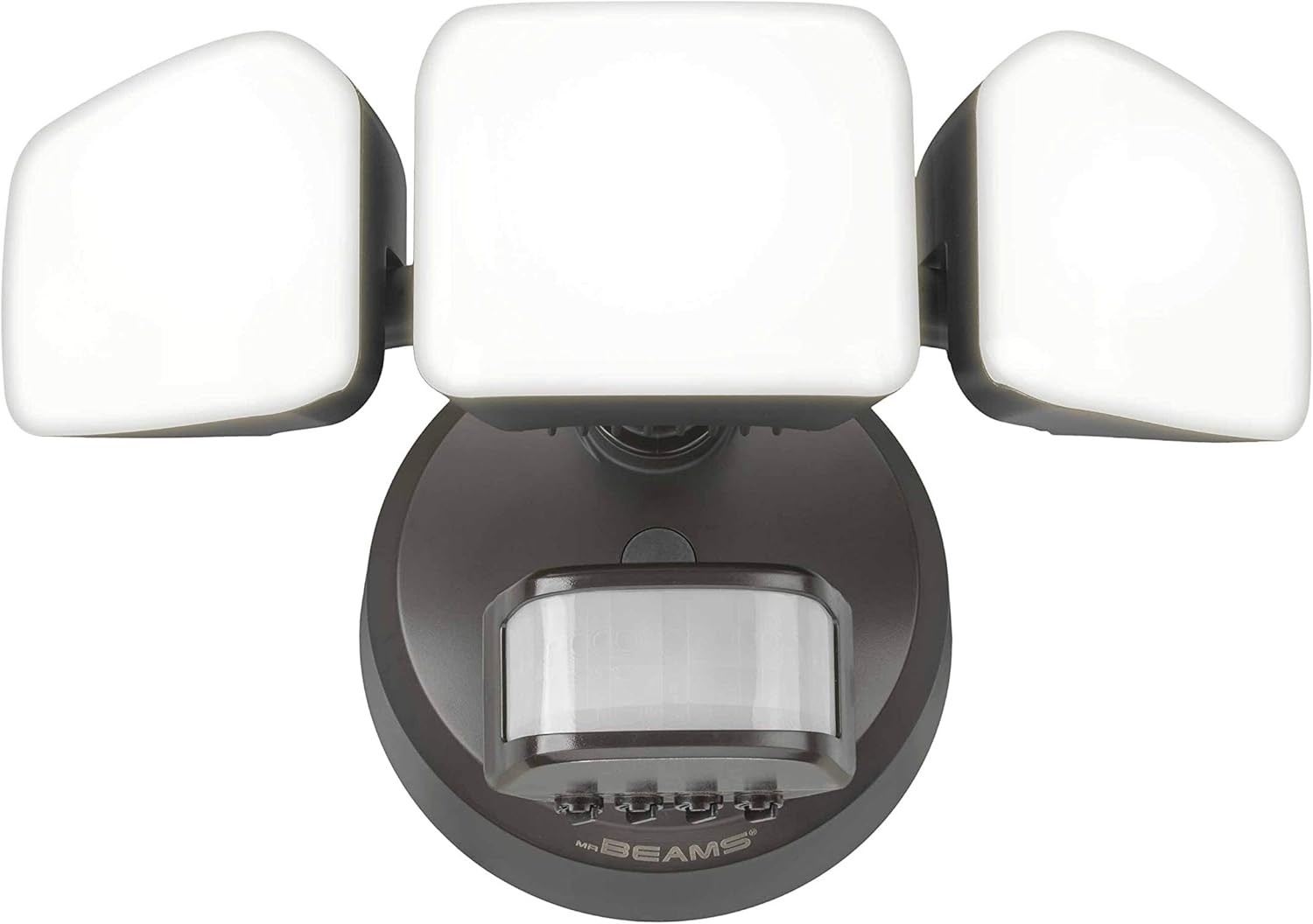 Mr Beams Wired Pro 3-Head Motion Sensing LED Security Light, 3900 Lumens, Bronze