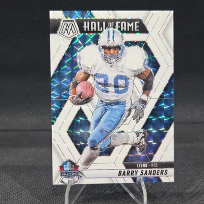 2025 Mosaic Barry Sanders Hall Of Fame White /25 Color Match Lions!!!