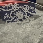 Vintage 1940's Fostoria Glass Floral Etched Center Handle Tray & Additiona Plate — photo 3