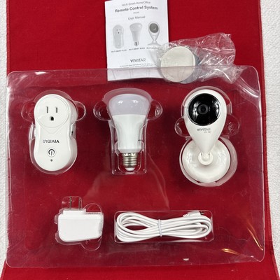 Vivitar Ipc560 Wi-fi Smart Home Automation Starter Kit Remote Connection W/BONUS