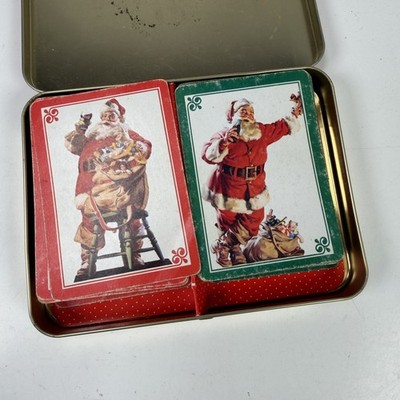 CocaCola Nostalgia Playing Cards コカコーラ Coca-Cola Nostalgia Playing Cards Double Deck Tin Set Santa Claus