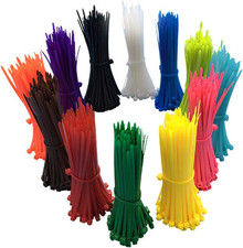 1200 Pieces Zip Ties, Multi-Purpose Assorted Colored Self-Locking Nylon Cable Zi