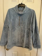 Fuzzy Light Blue Muk Luks Sweater