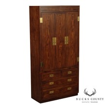 Henredon 'Scene One' Campaign Style Bedroom Armoire Cabinet