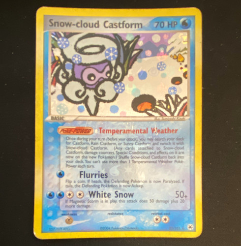 Pokemon TCG Snow-cloud Castform 25/101 Hidden Legends Reverse Holo MP