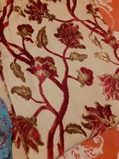 4× Thick Velvet Printed Curtain With Lining